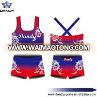 Hot sublimation customs cheer tank top cheerleading crop top uniform