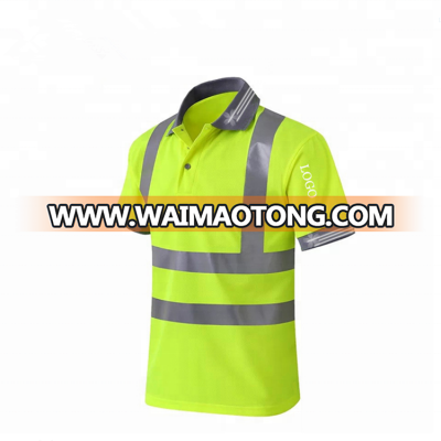 Latest polyester reflective polo shirt