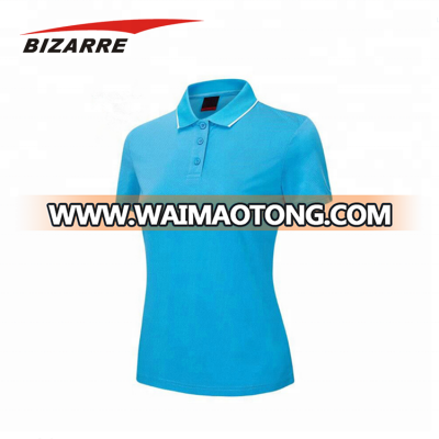 Free sample blank women's office uniform design polo shirt