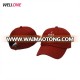 Hip hop curve hem 100% cotton wholesale small order stock cheap custom text embroidery red men baseball caps manufacturers